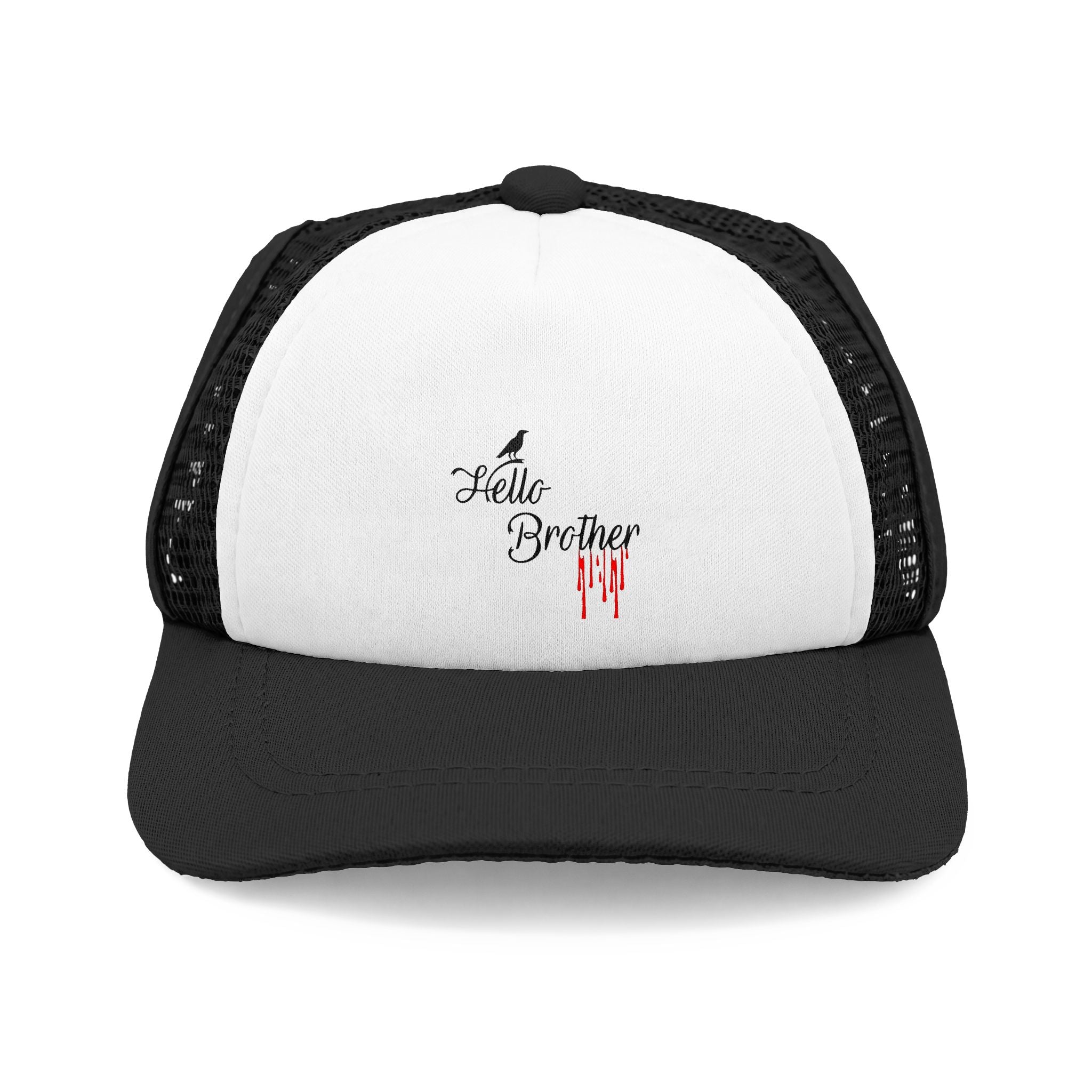 Trucker Hat — "Hello Brother" Dog Paw Print Foam Cap