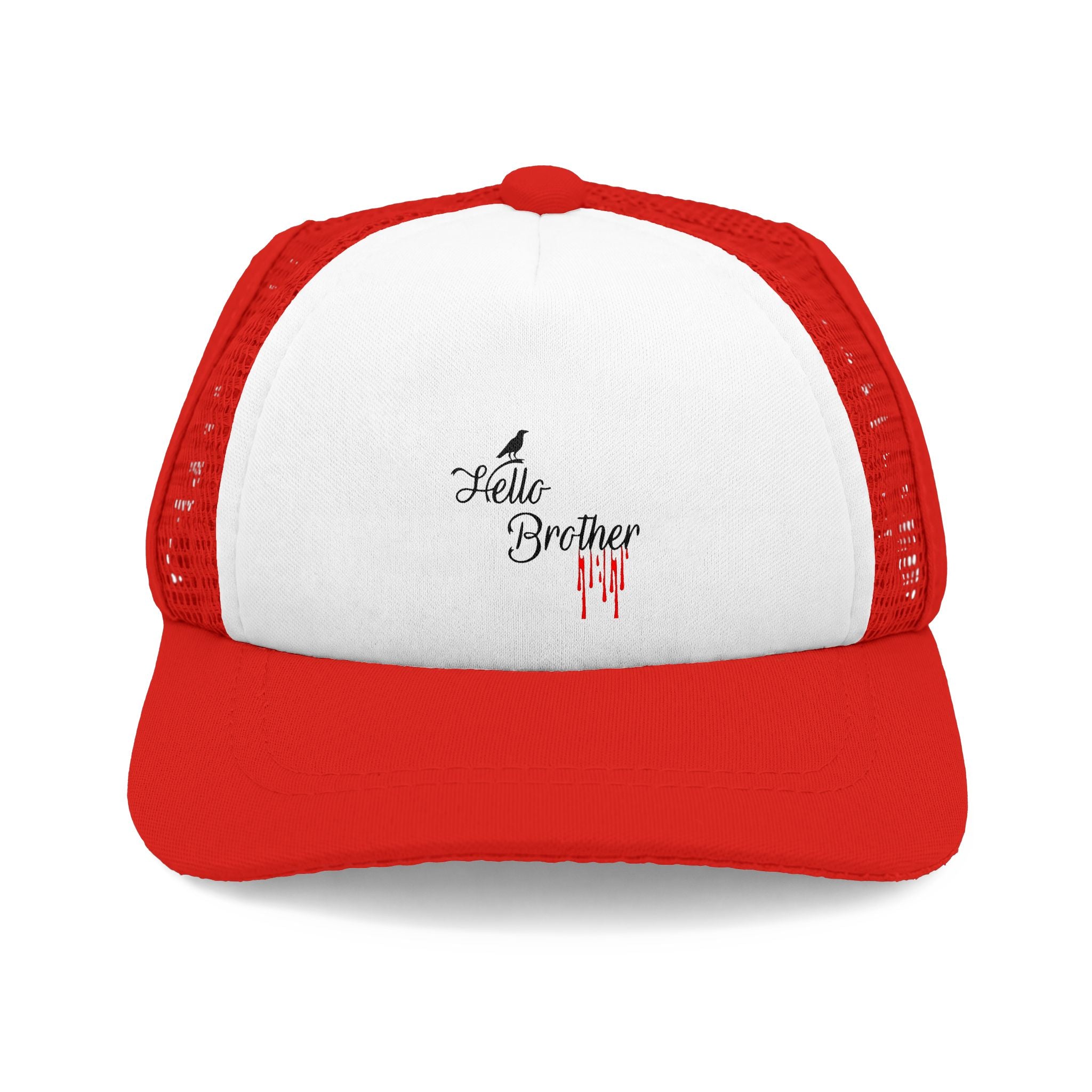 Trucker Hat — "Hello Brother" Dog Paw Print Foam Cap