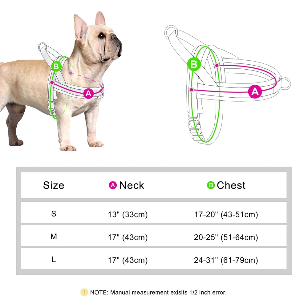 Dog Harness With Handle No Pull Dogs Vest Colorfull Print