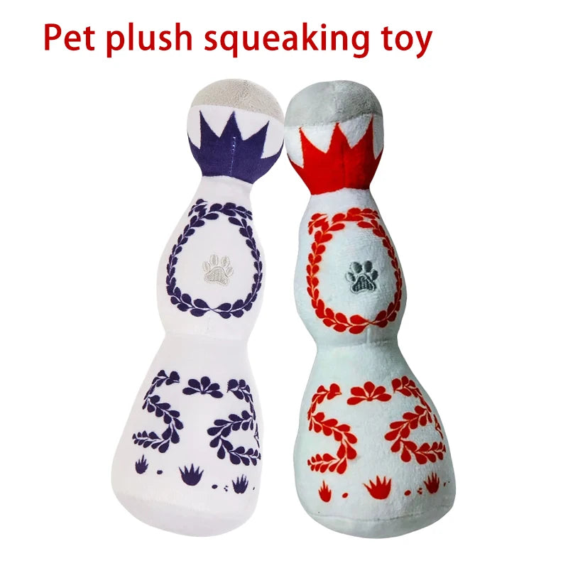 Funny Tequila Dog Toy Plush With Squeak