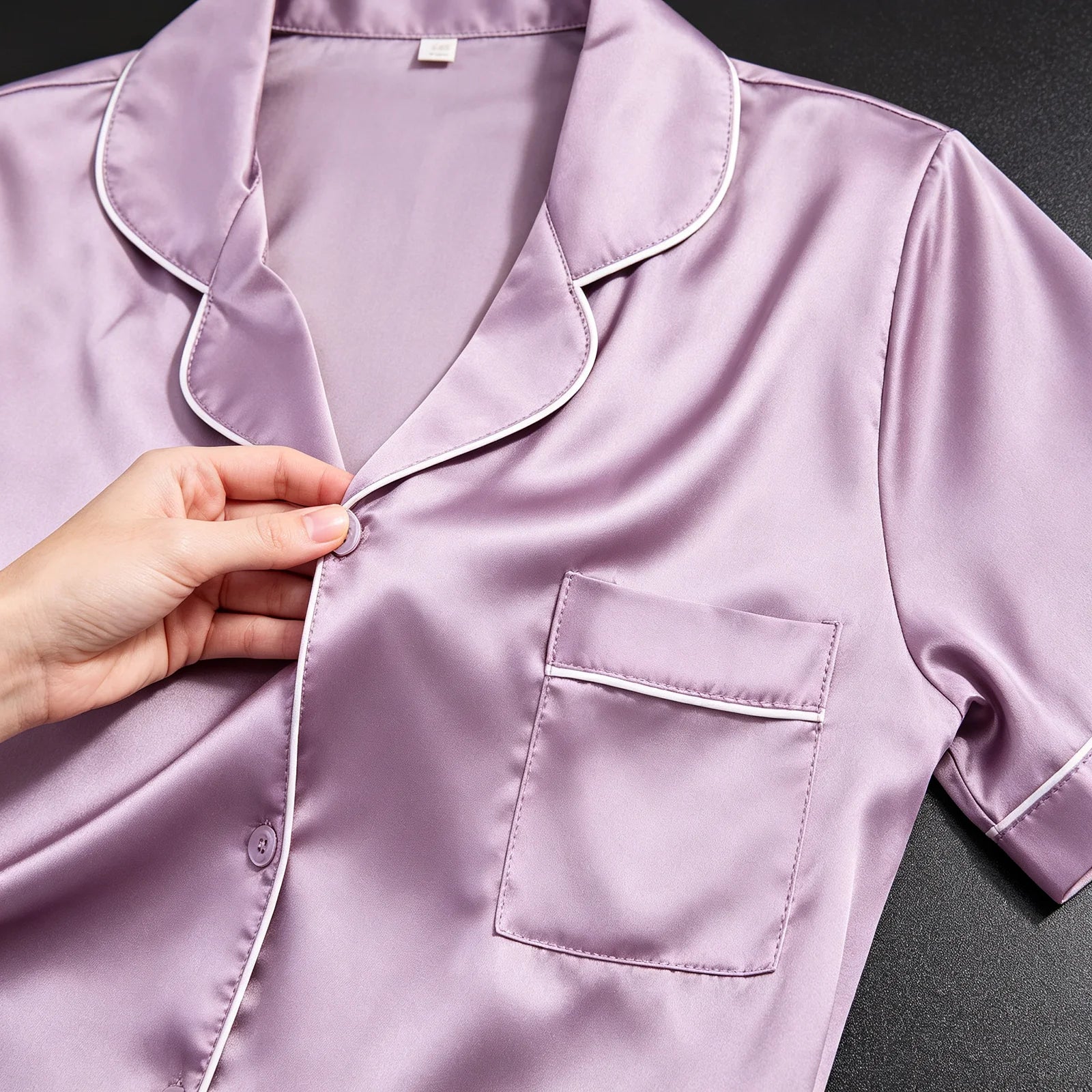 Human Super Soft Ice Silk Pajamas Set