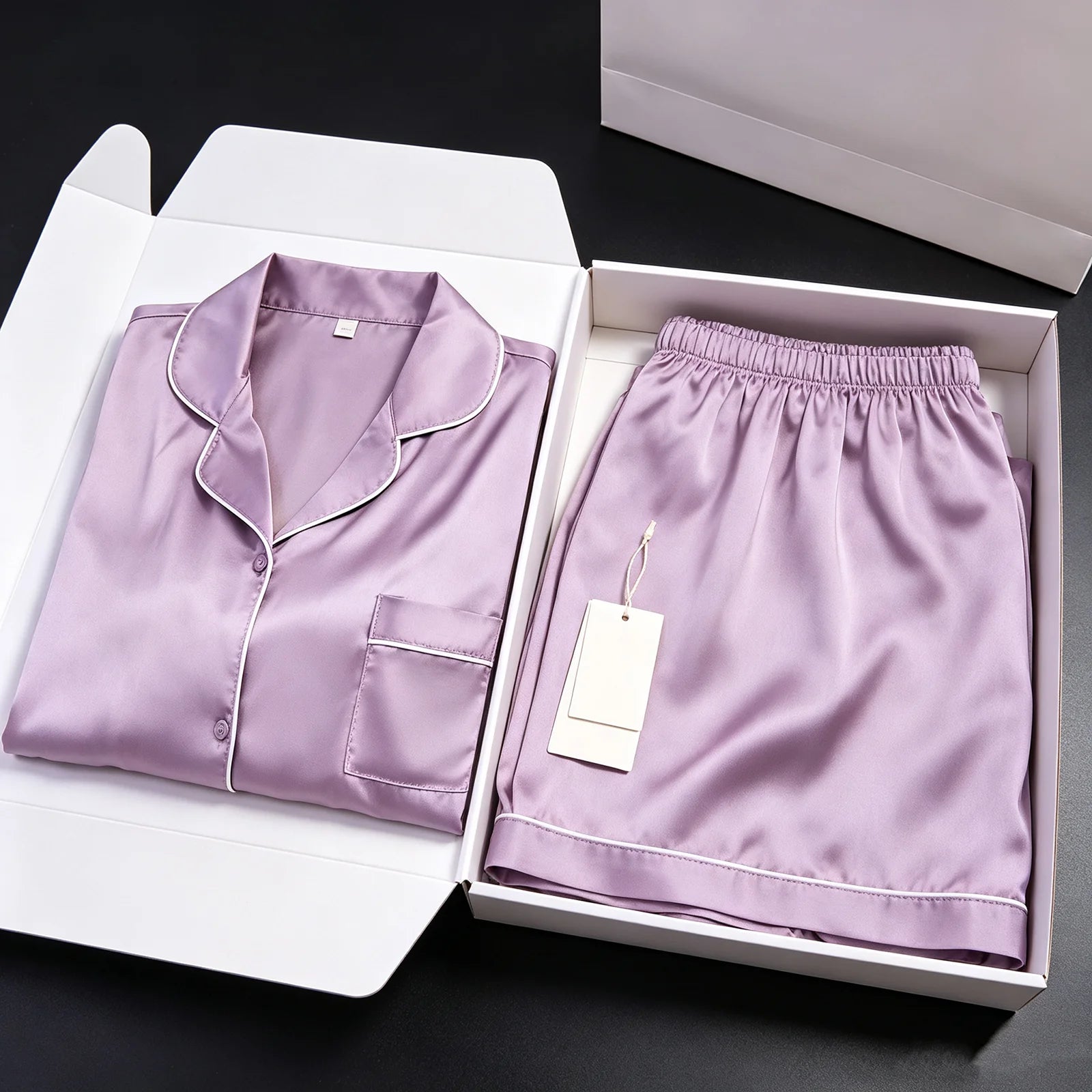 Human Super Soft Ice Silk Pajamas Set