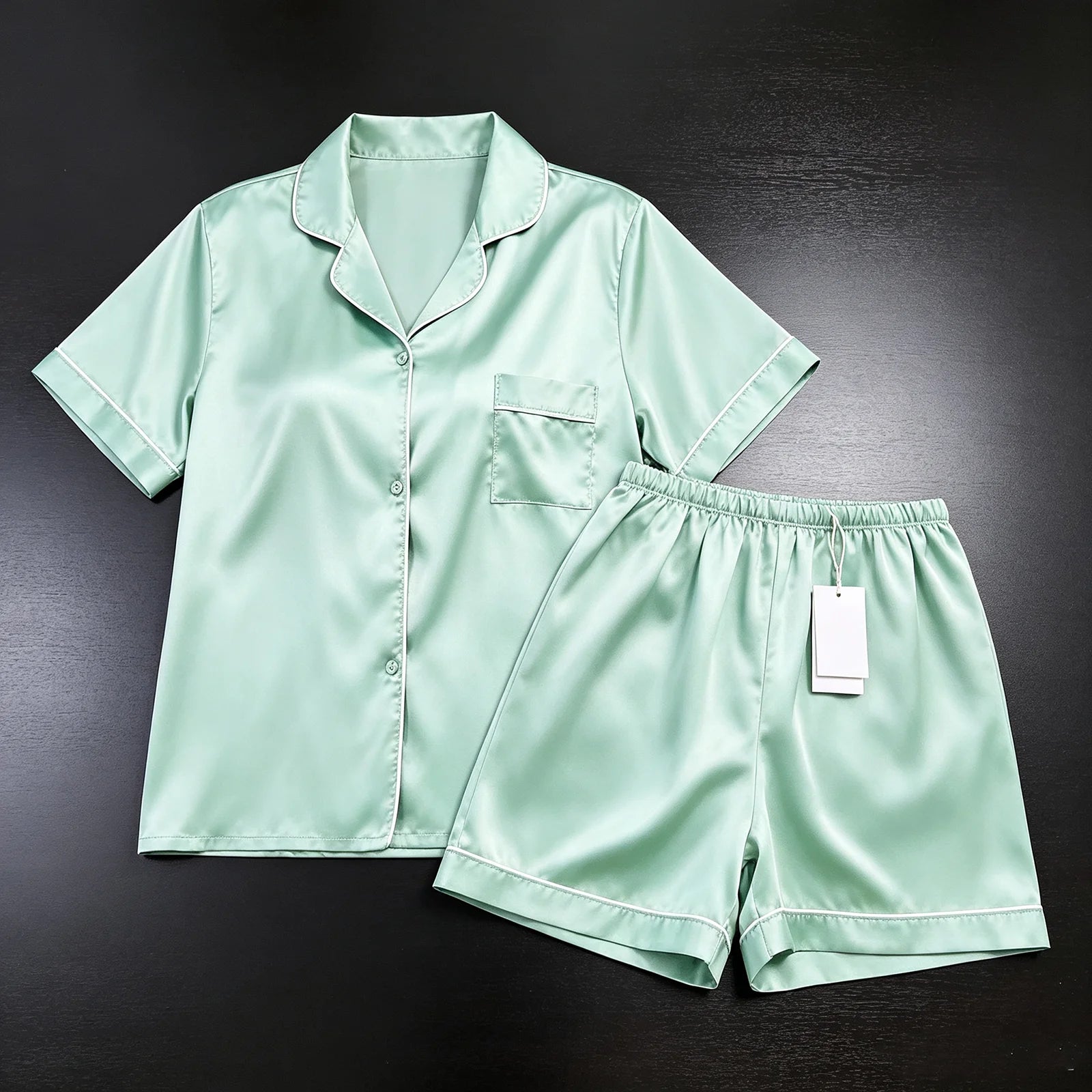 Human Super Soft Ice Silk Pajamas Set