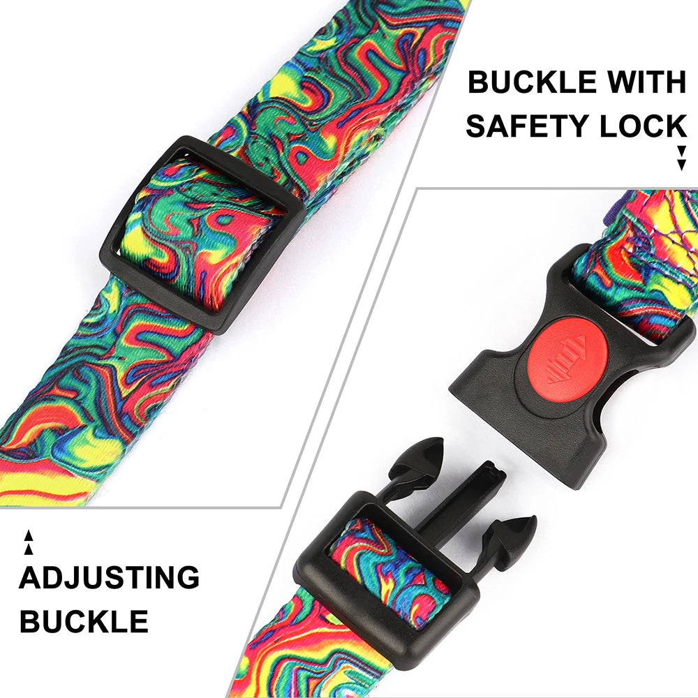 Dog Harness With Handle No Pull Dogs Vest Colorfull Print