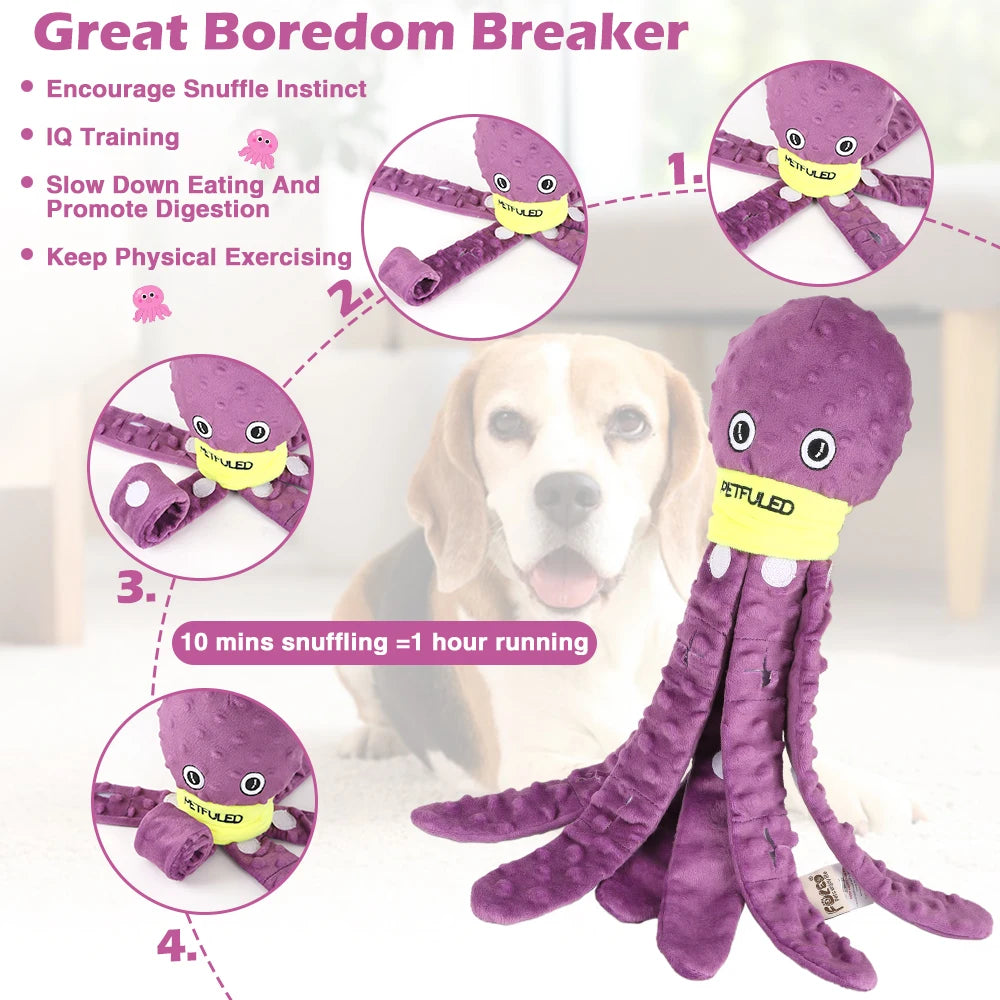 Octopus Dog Snuffle Interactive Toy