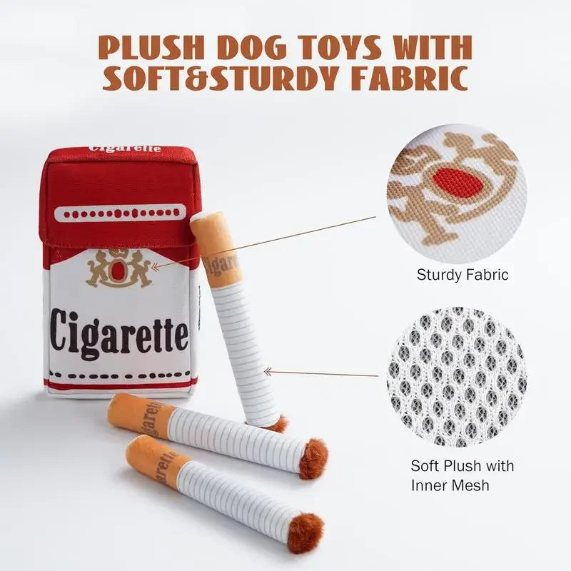 Funny Interactive Plush Dog Toys Creatives Cigarette Design