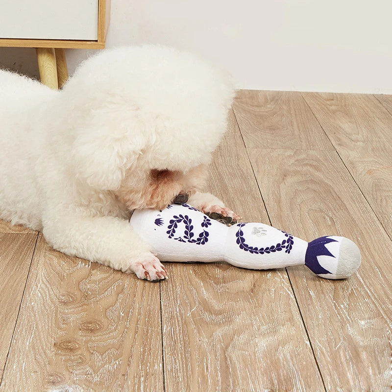 Funny Tequila Dog Toy Plush With Squeak