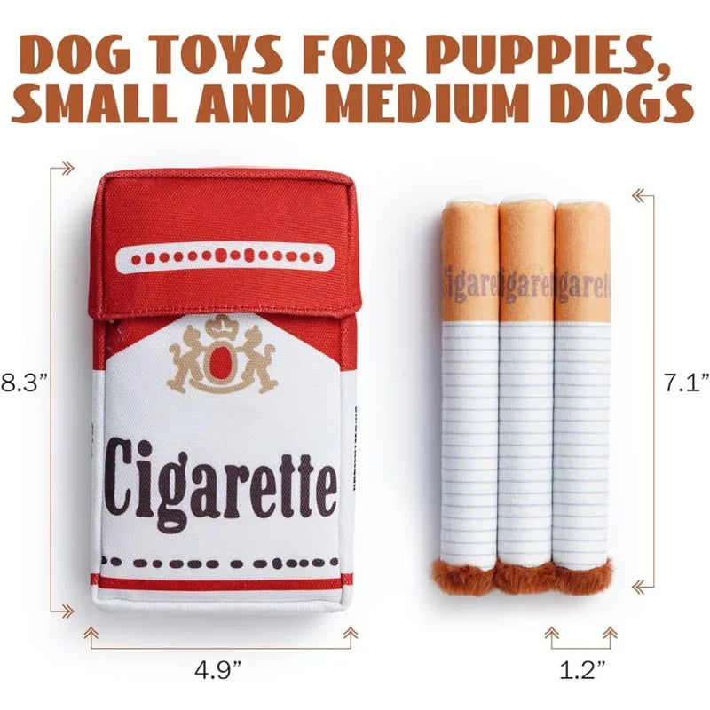Funny Interactive Plush Dog Toys Creatives Cigarette Design