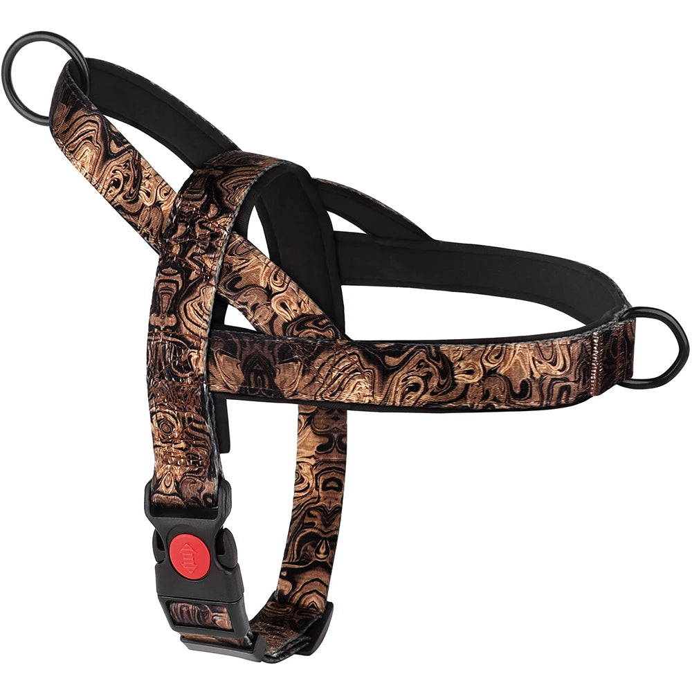 Dog Harness With Handle No Pull Dogs Vest Colorfull Print