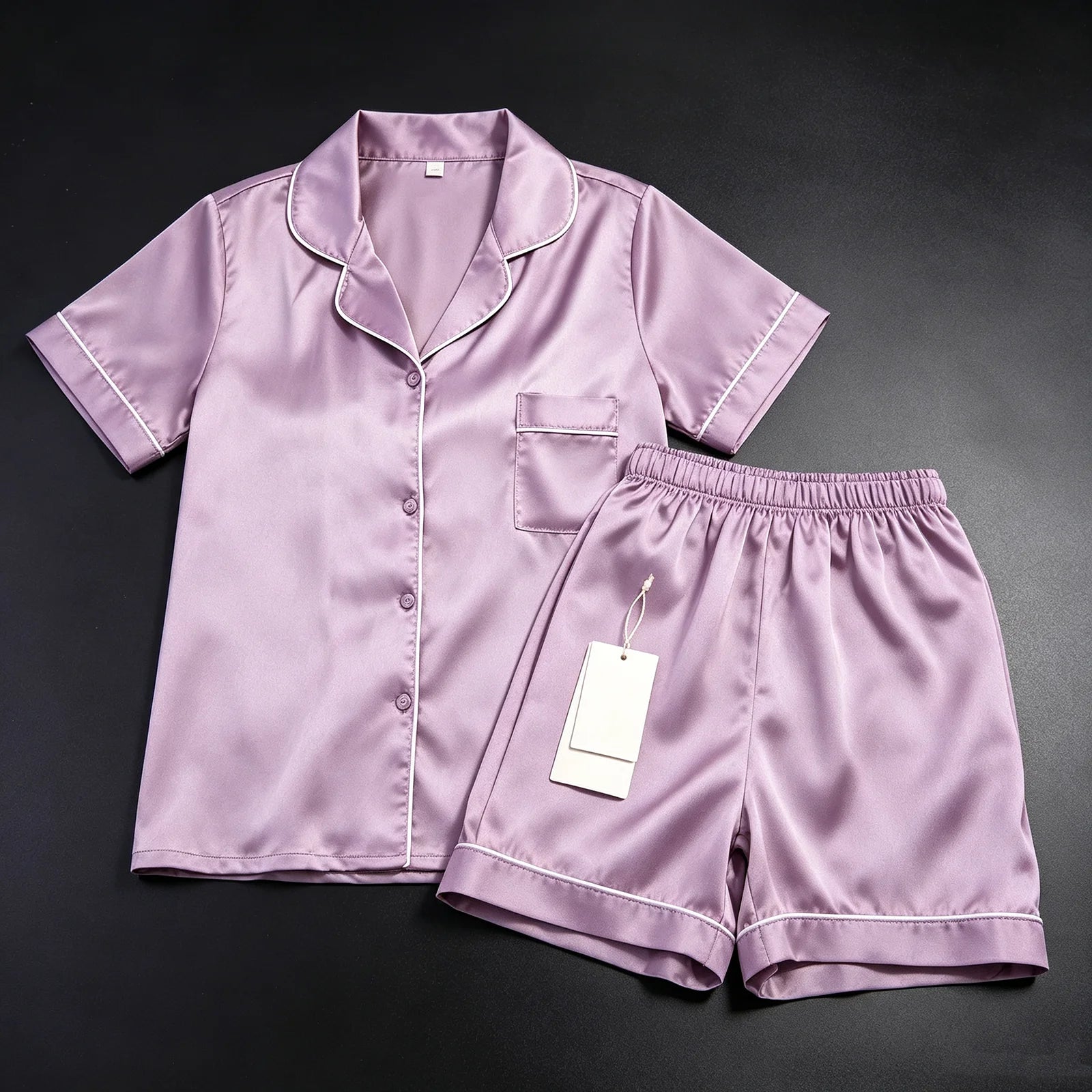 Human Super Soft Ice Silk Pajamas Set
