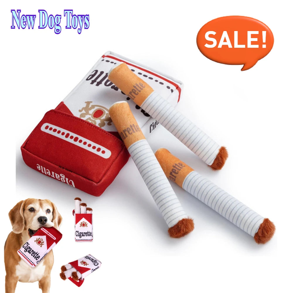 Funny Interactive Plush Dog Toys Creatives Cigarette Design