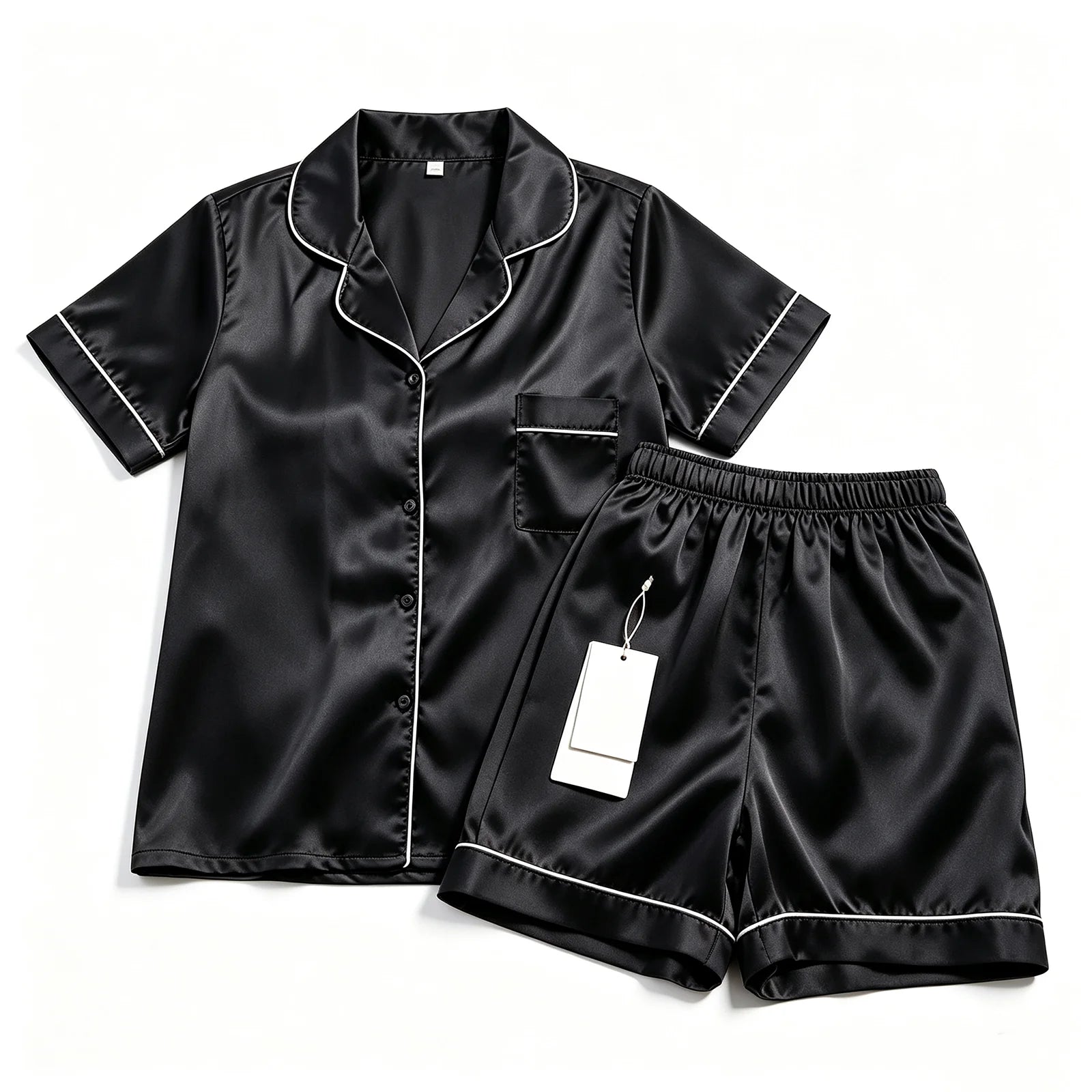 Human Super Soft Ice Silk Pajamas Set