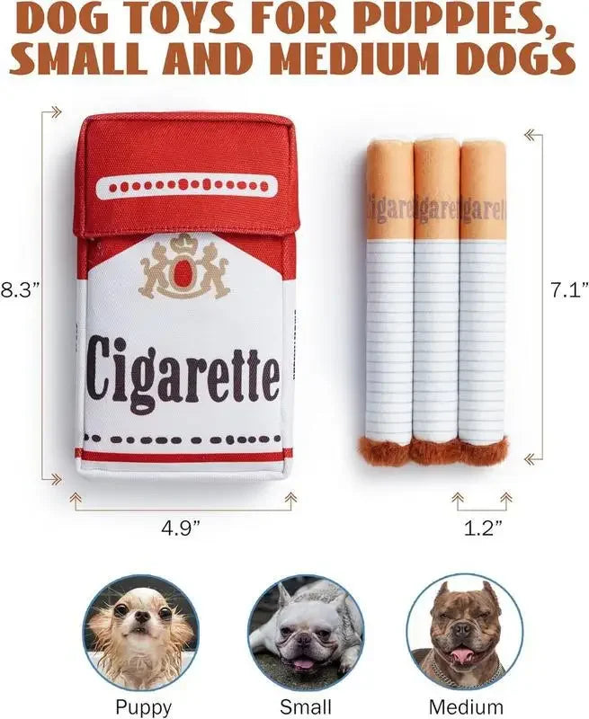 Funny Interactive Plush Dog Toys Creatives Cigarette Design