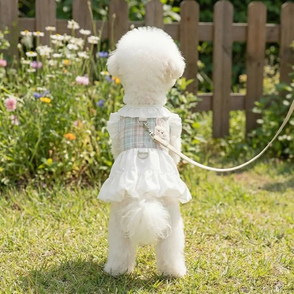 Puppy Outfit Fashion Plaid Pet Dress