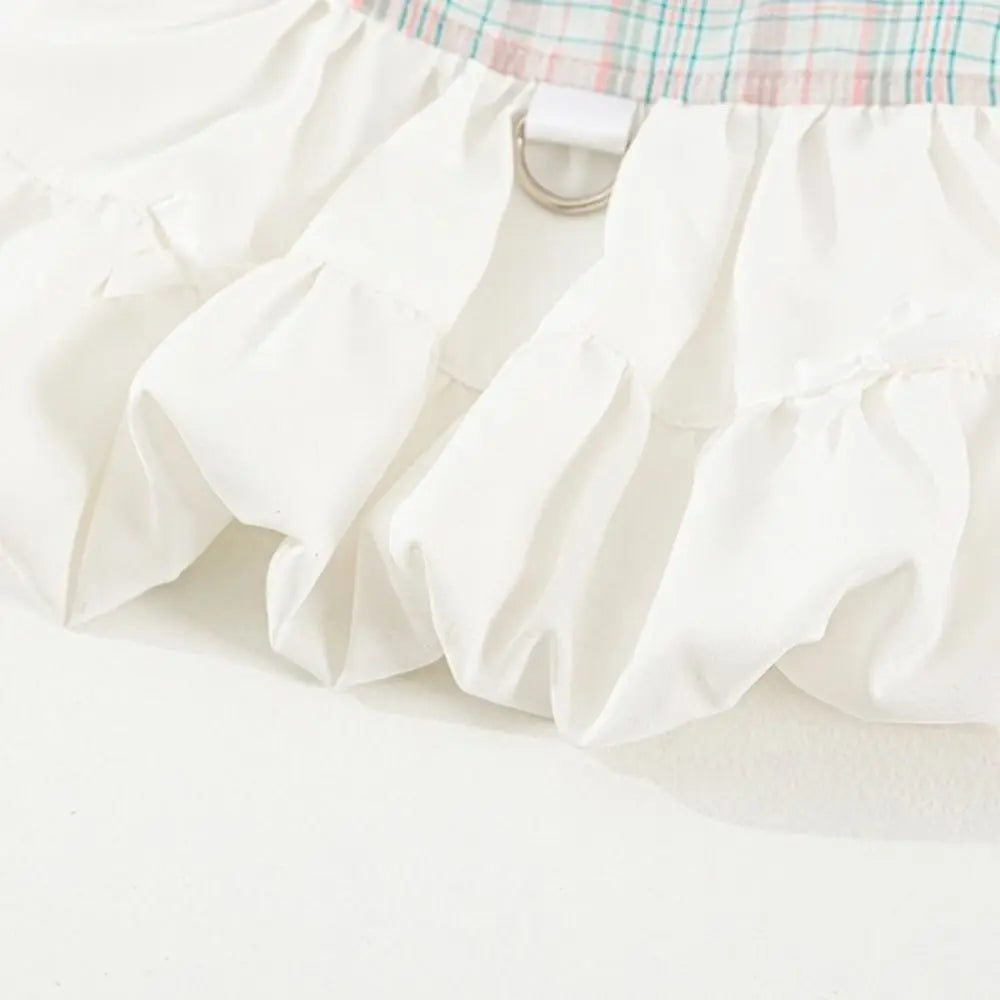 Puppy Outfit Fashion Plaid Pet Dress