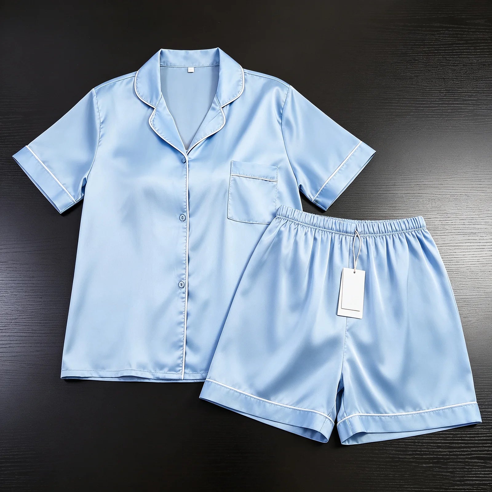 Human Super Soft Ice Silk Pajamas Set