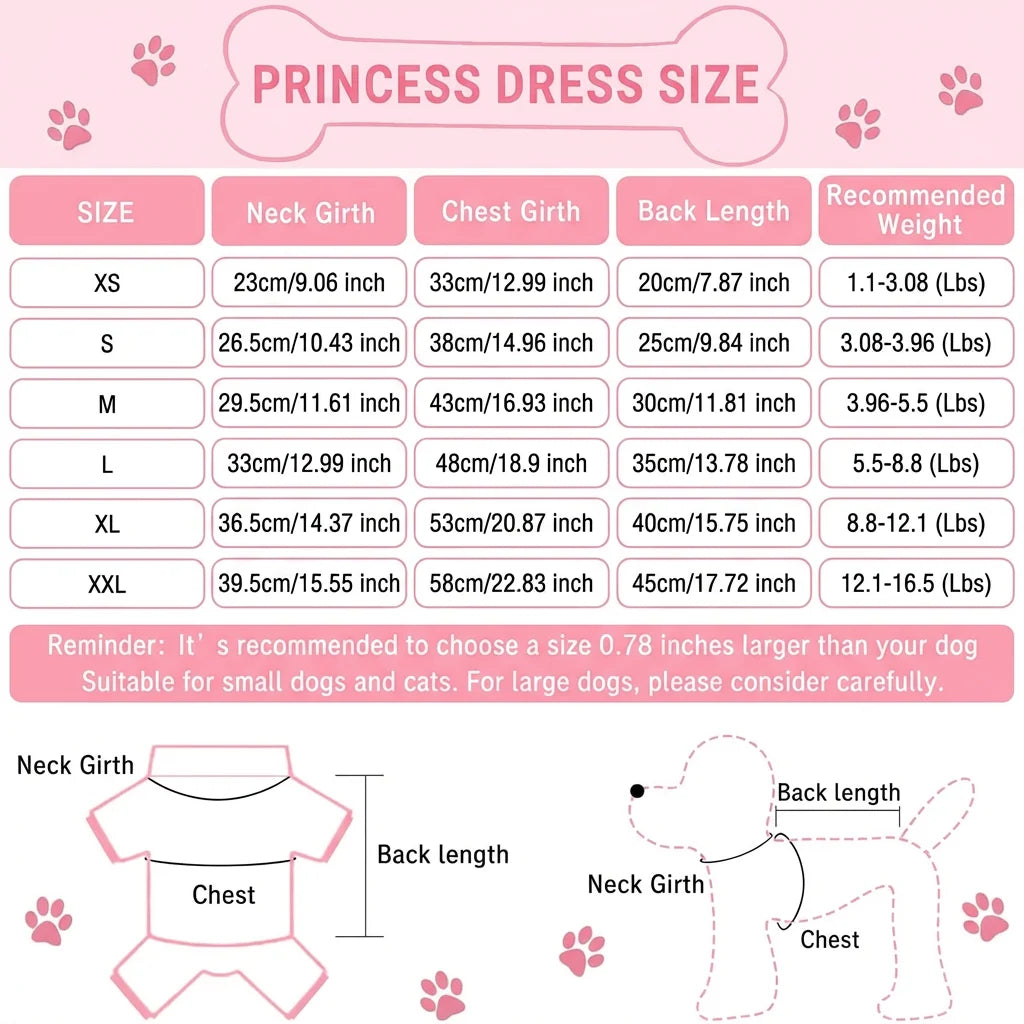 Pet Dog Dress, Double-Layer Breathable Dog Skirt Apparel Outfit